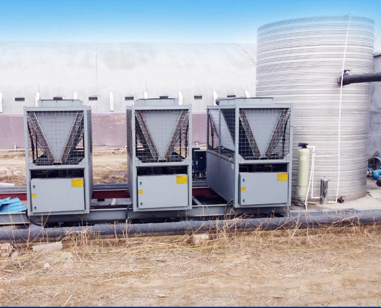 沃克空气能清洁冷暖案例10：滨州市惠民县刘家店子养鸡场供暖项目